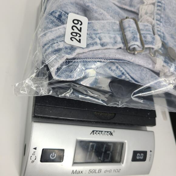 Vintage 80s NEIMAN MARCUS Girl's Acid Wash Lace Denim Jean Overalls 4T RARE 2929 - Picture 14 of 14